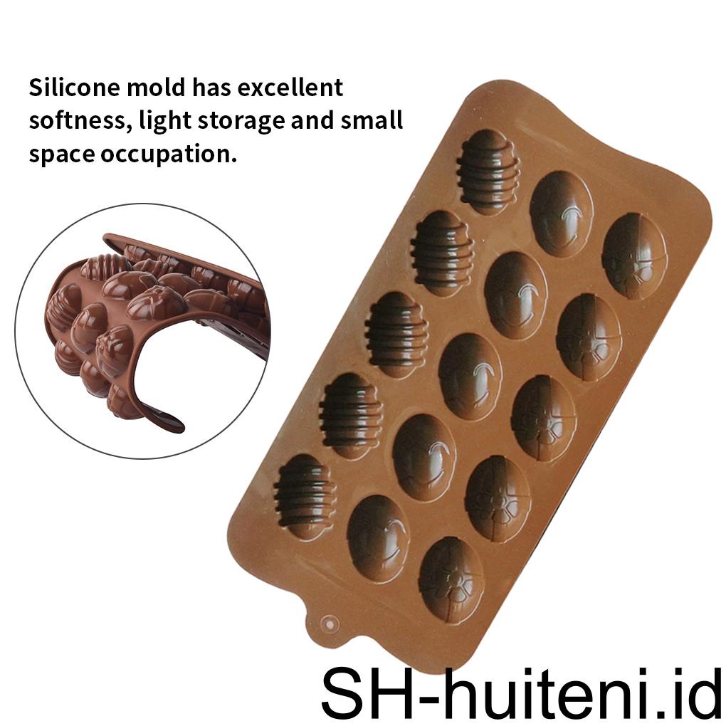 Cetakan Coklat Easter Egg Shaped Chocolate Silicone Mold Jelly