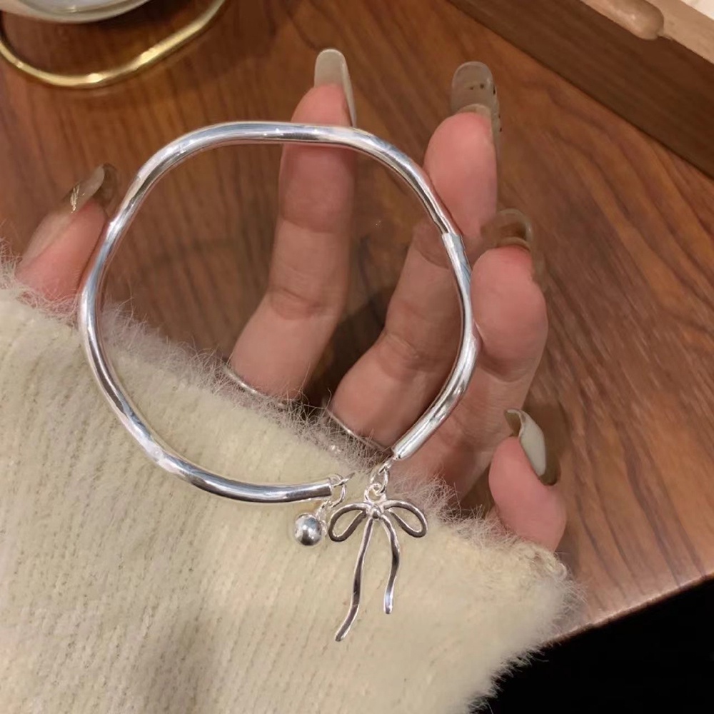 Ins Ikatan Simpul Bell Liontin Gelang Gadis Manis Gaya Putri Adjustable Bangle Jewelry