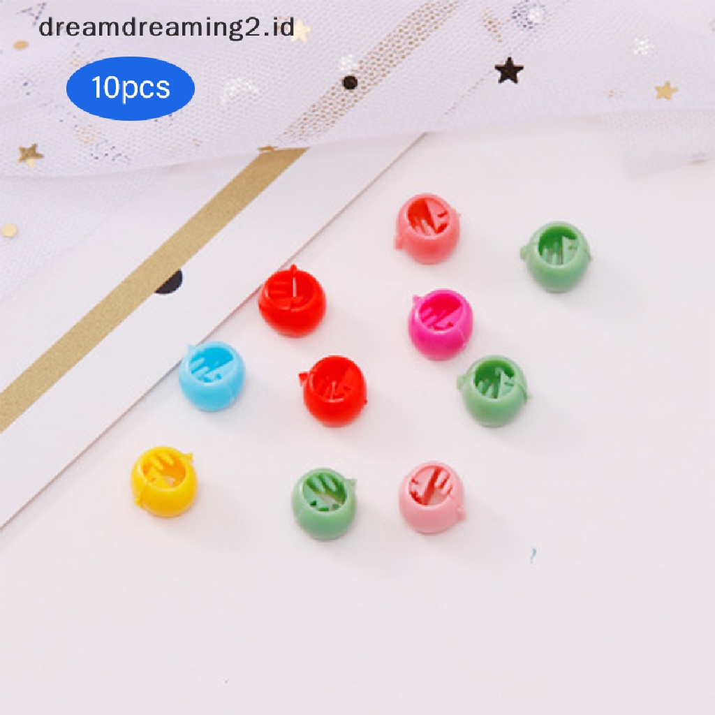 (dream) Lovely Beads Jepit Rambut Untuk Anak Perempuan Warna Permen Bahan Plastik Klip Rambut Mini Barrette//
