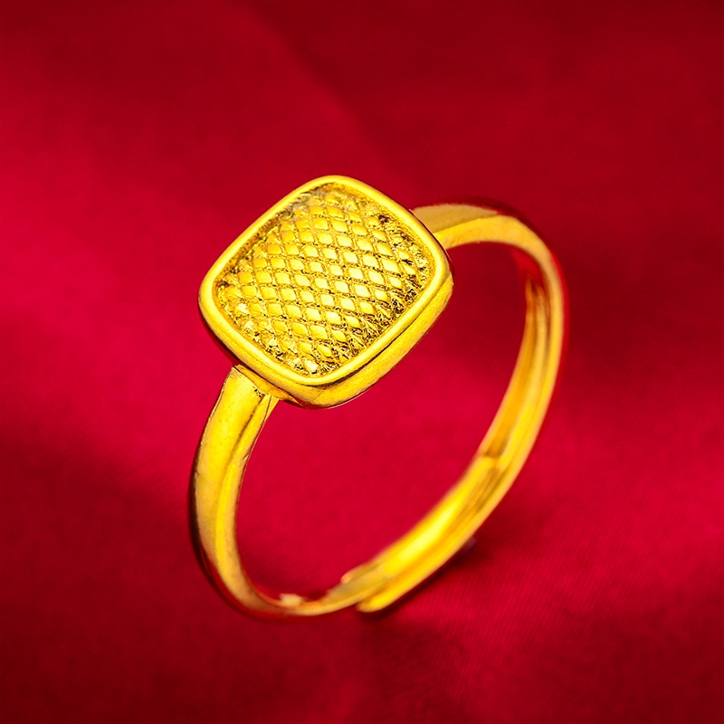 Goldkingdom Perhiasan Fashion 24K Bangkok Aksesoris Spot Wanita Cincin Adjustable Wanita Love Ring