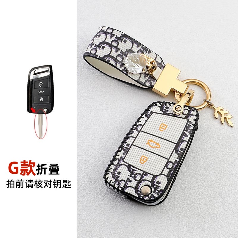 Untuk Volkswagen VW Polo Golf7 MK7 Tiguan Passat Kualitas Tinggi Handmade Keyless Remote Kulit Penutup Kunci Mobil Casing