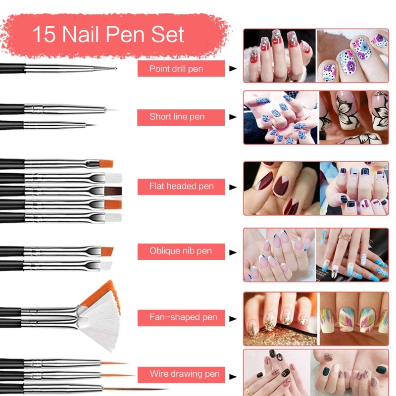 Siy Kuas Nail Art Kit 3D Nail Art Dekorasi Kit Dengan Nail Dotting Tools Nail Art Rhinestones Nail Art Striping Tape