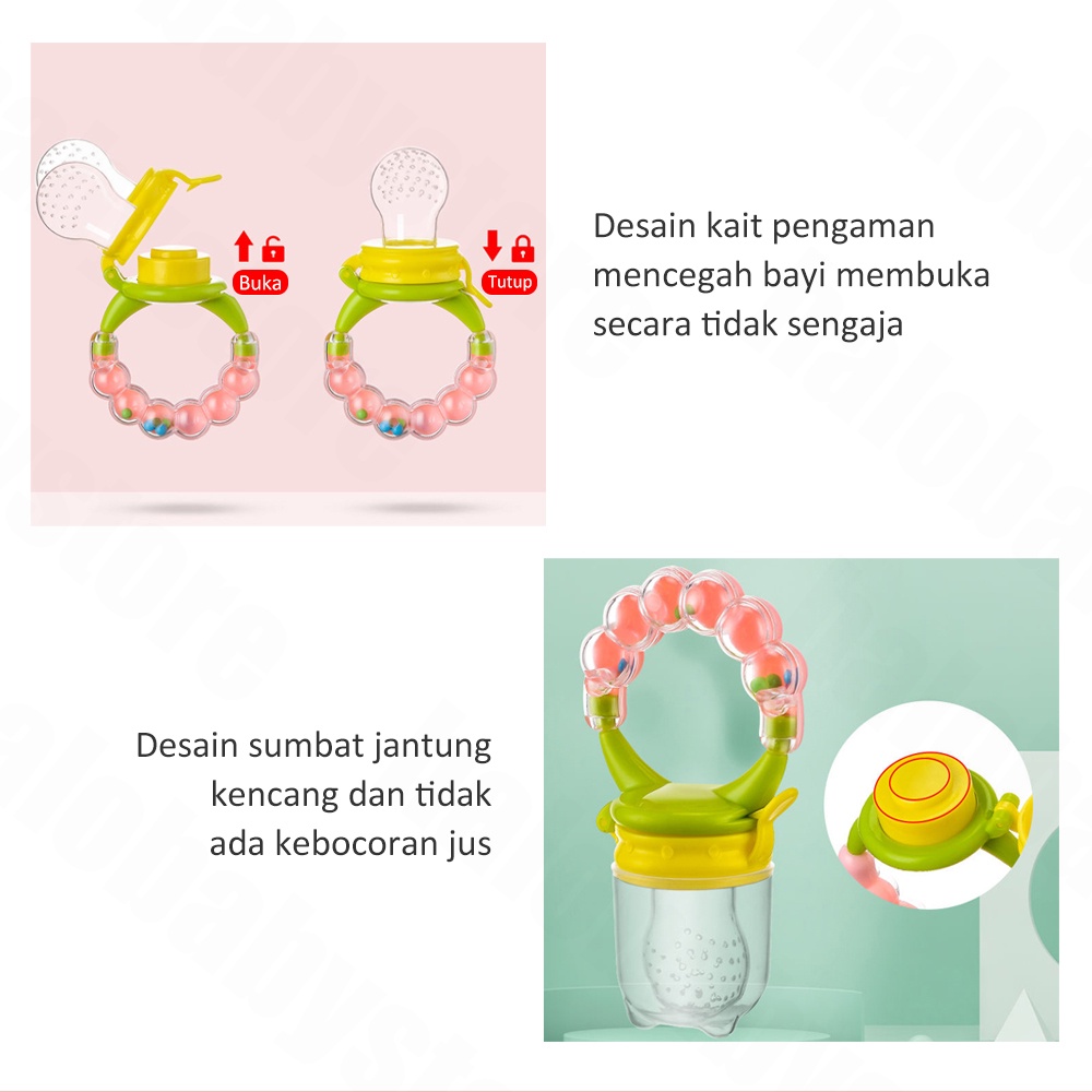 Halo Baby Empeng Dot Buah Bayi/Baby Fruit Feeder Rattle Teether/Dot buah bayi Pacifier Gigitan Bayi