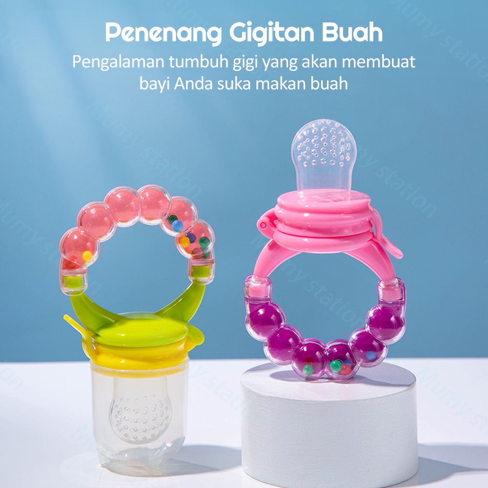 Mumystation Empeng Dot Buah Bayi Fruit Feeder Rattle Teether Bayi Kompeng Pacifier Gigitan Bayi