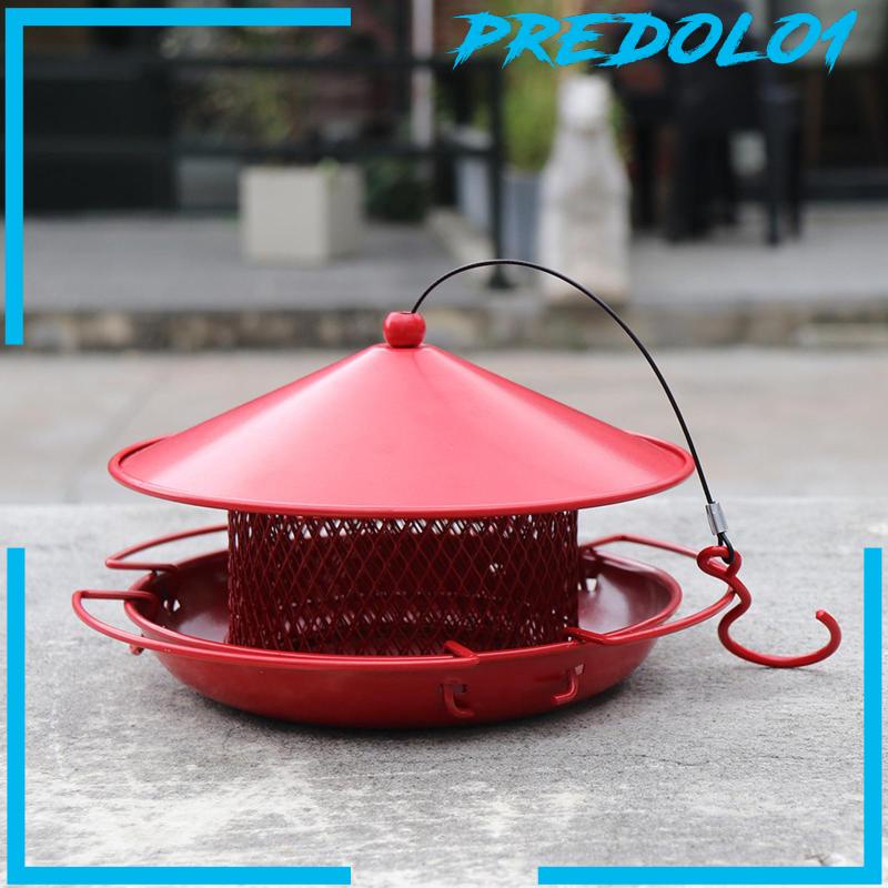 [Predolo1] Pengumpan Burung Gantung Bahan Metal Retractable Outdoor Feeder Untuk Halaman Taman Halaman Belakang