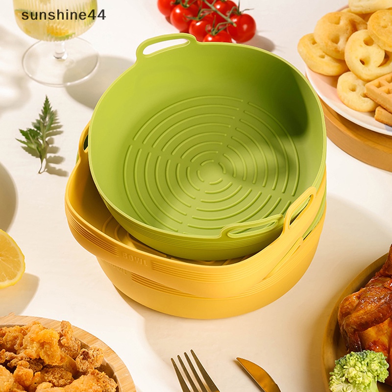 Sunshine 1PCS Reusable Air Fryer Silicone Pot Oven Baking Tray Untuk Pizza Air Fryer ID