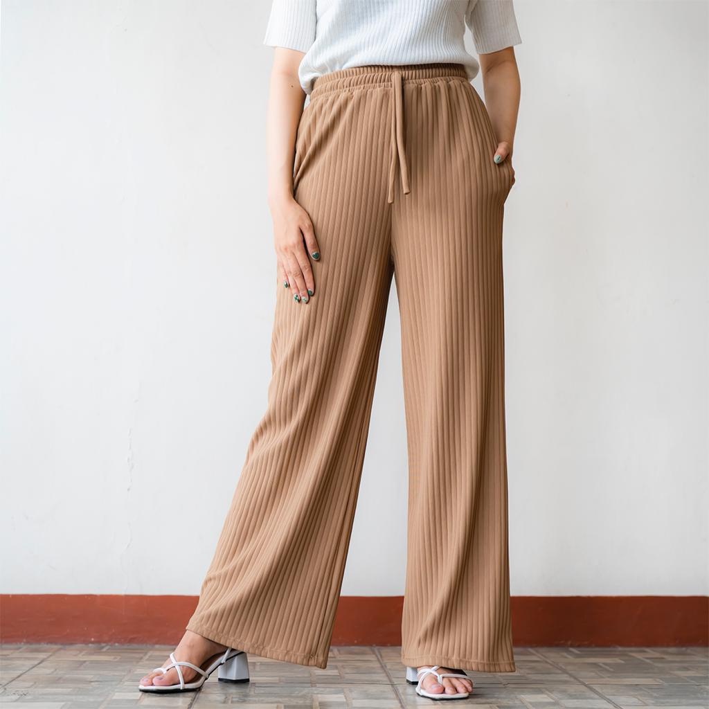 Kulot Knit Pants Highwaist / Cullote Pants Premium Kulot Korea Bahan Halus Dan Jatuh Tebal KVM BISA COD