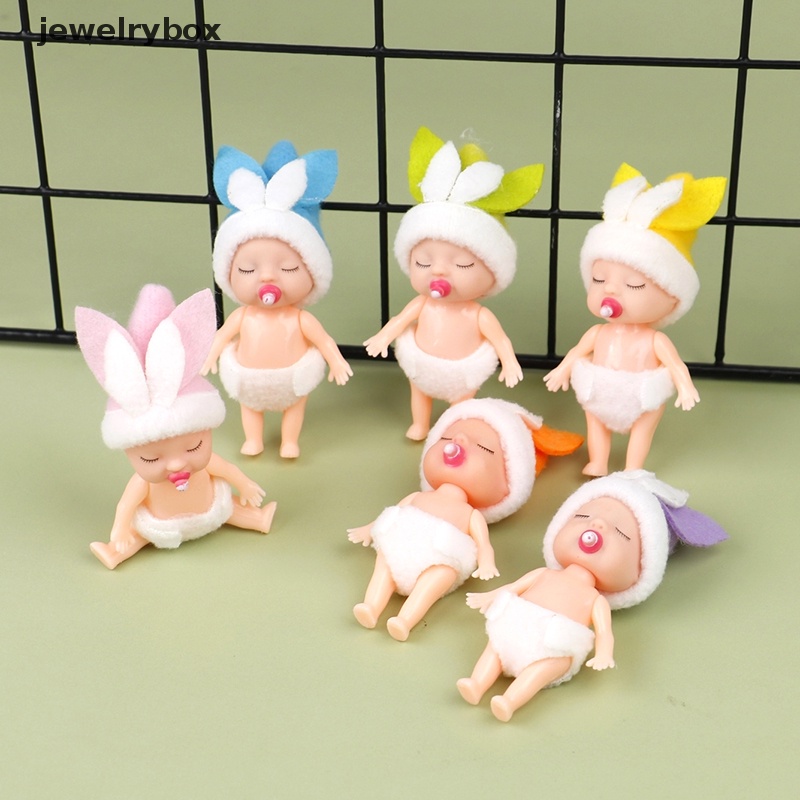 [jewelrybox] Rumah Boneka Elf Boneka Paskah Dot Bunny Baby Elf Doll Bergerak Lengan Kaki Boneka Mainan Butik