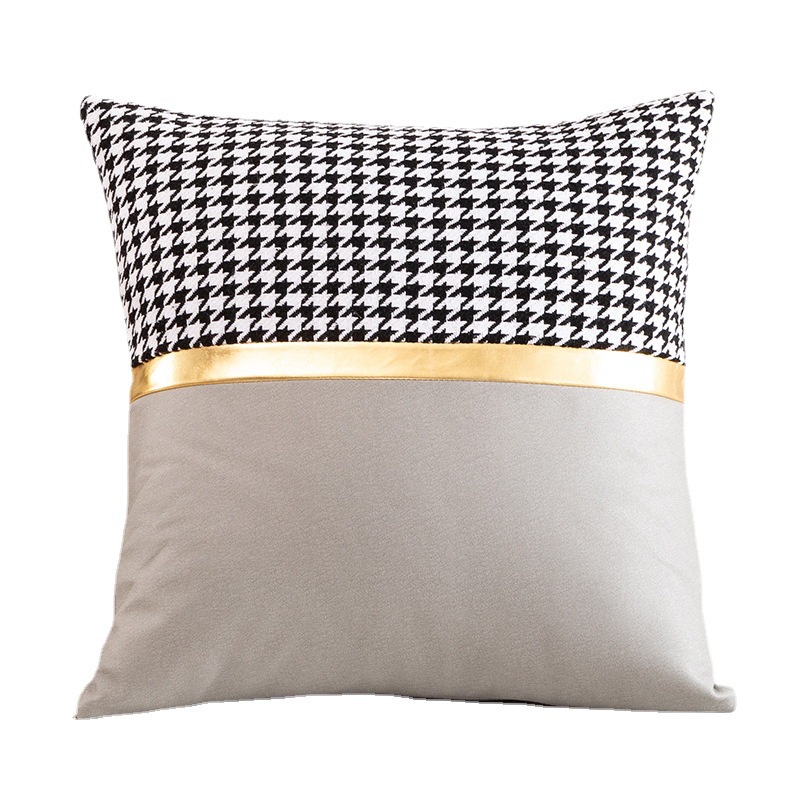 TOMUMUDA  SR24 Sarung Bantal Premium Pillow Case List Gold 45x45cm Sarung Bantal Sofa Mewah Modern Klasik Kekinian