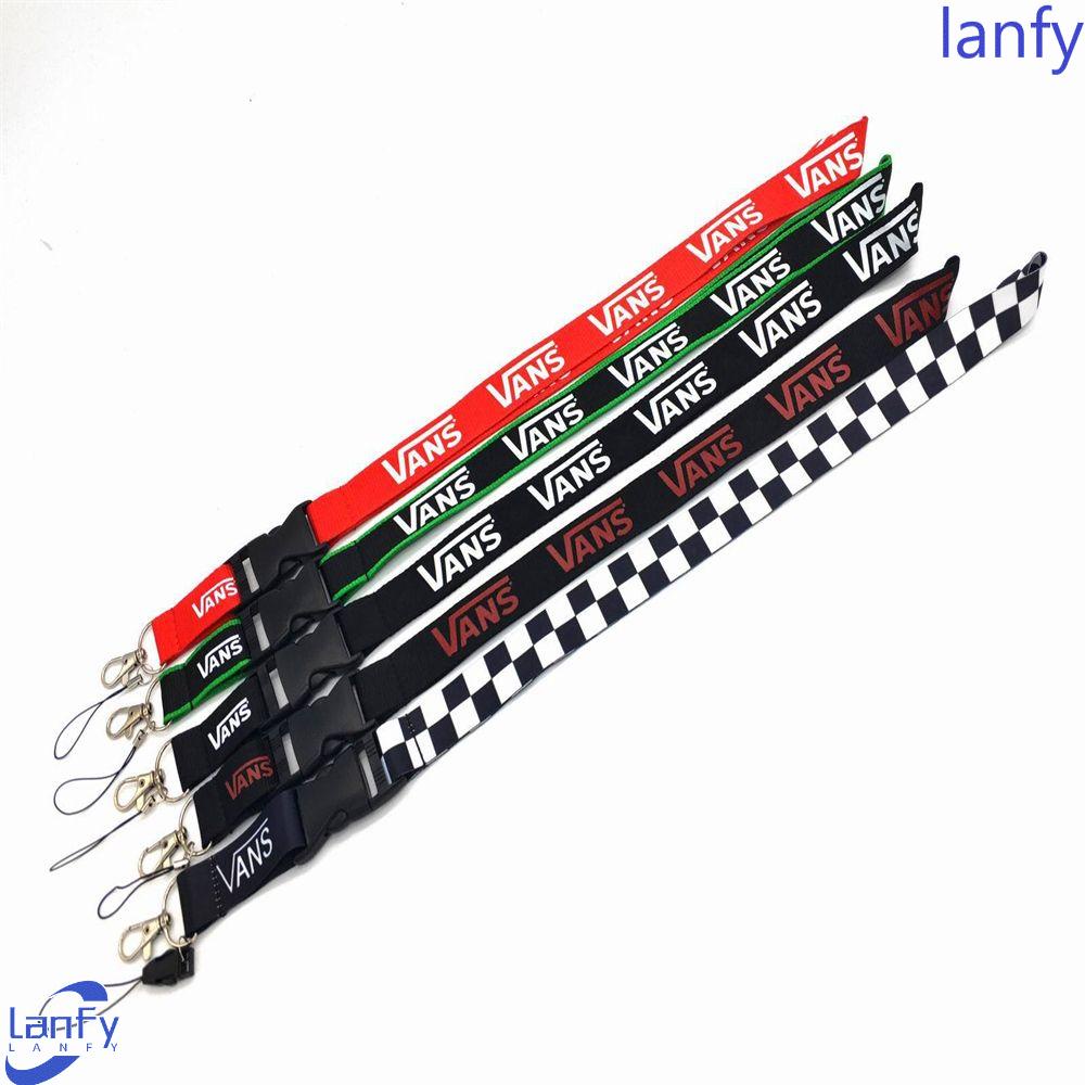 LANFY Durable Vans Pattern Phone Accessories Neck Straps Fashon Brand Lanyard Anti-lost 2 in 1 for keys Whistle Phone Lanyard Strap Phone Badge Camera Mobile Phone Hang Rope