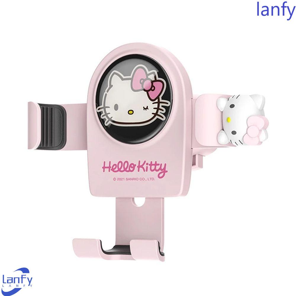 Lanfy KT Car Phone Holder Universal Mobil Kartun Hello KT Phones Standing Phone Mount Phone Holder Gravity Phone Support