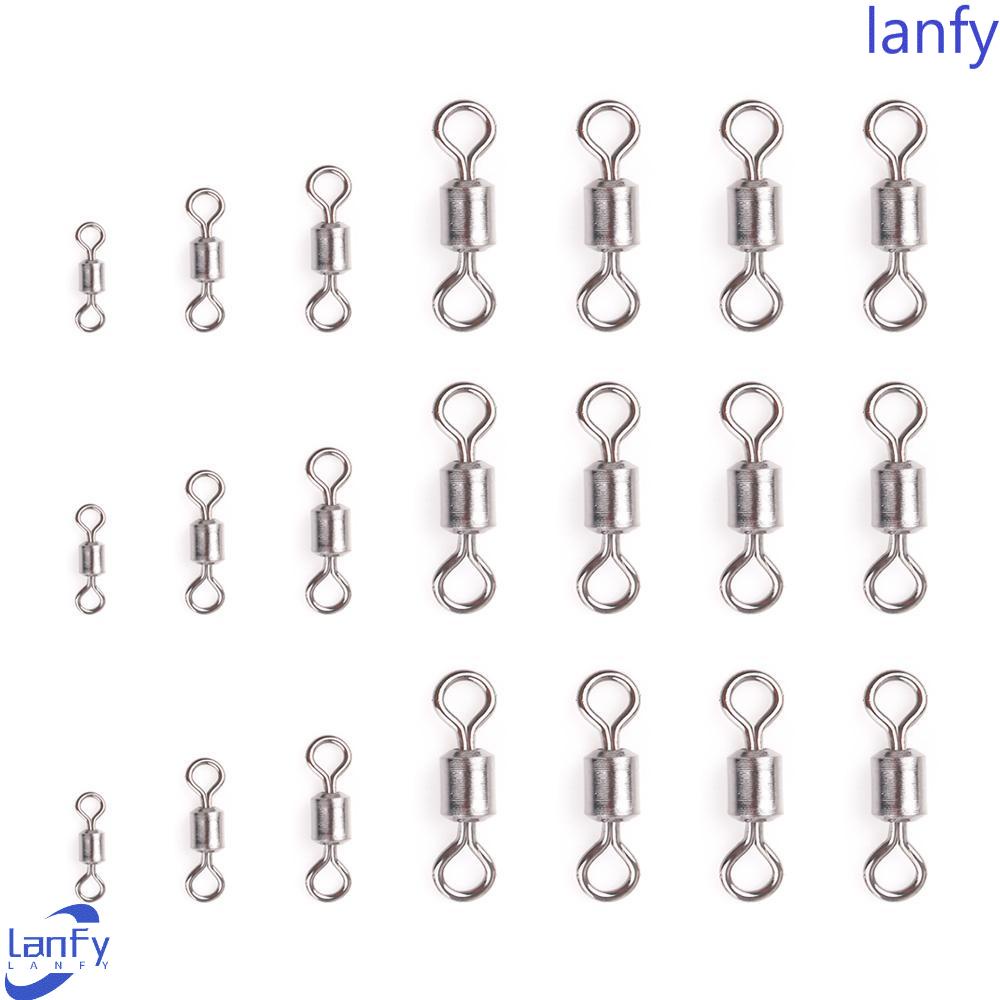 Lanfy Memancing Rolling Putar Untuk Ikan Gurame Padat Cincin Stainless Steel Delapan Berbentuk Barel Memancing Delapan Berbentuk Cincin Alat Pancing