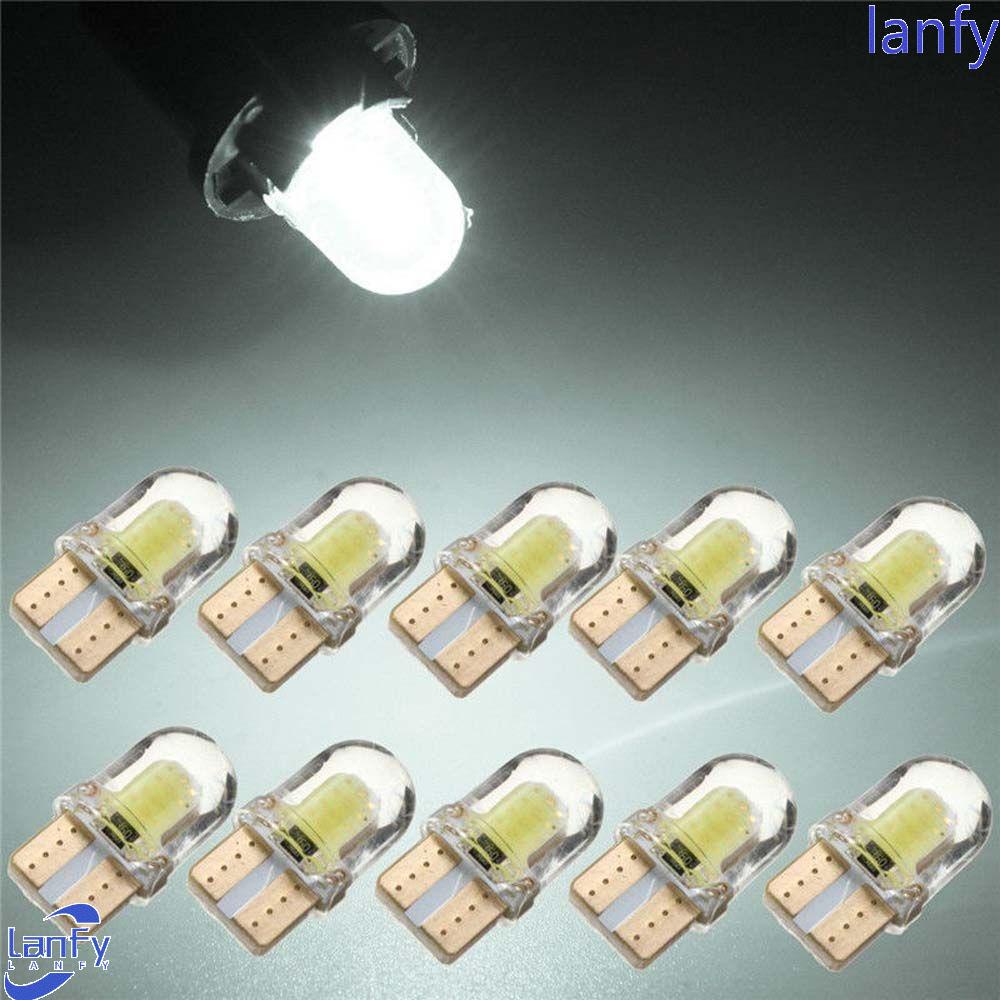 Lanfy Lampu LED COB Mobil Universal Super Terang 4lampu Sein SMD T10 DC 12V