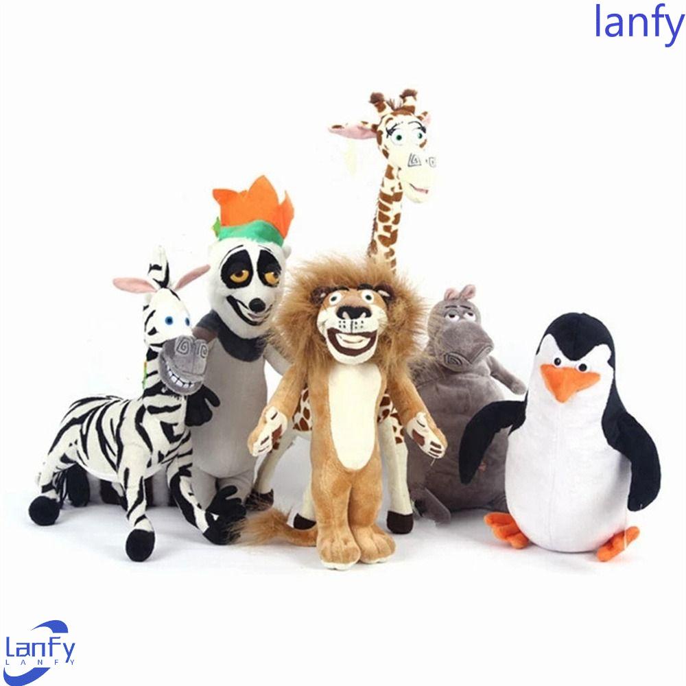 Lanfy Madagaskar Mainan Mewah Lemurs 25cm Hippo Hadiah Untuk Anak-Anak Singa Jerapah Boneka Binatang