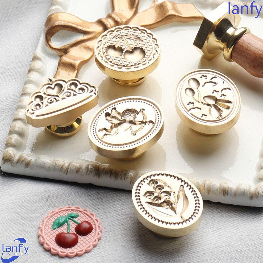 Lanfy Wax Seal Stamp Angel Cupid Engagement Flower Pernikahan DIY Album Amplop Cat Api Seal Stamp