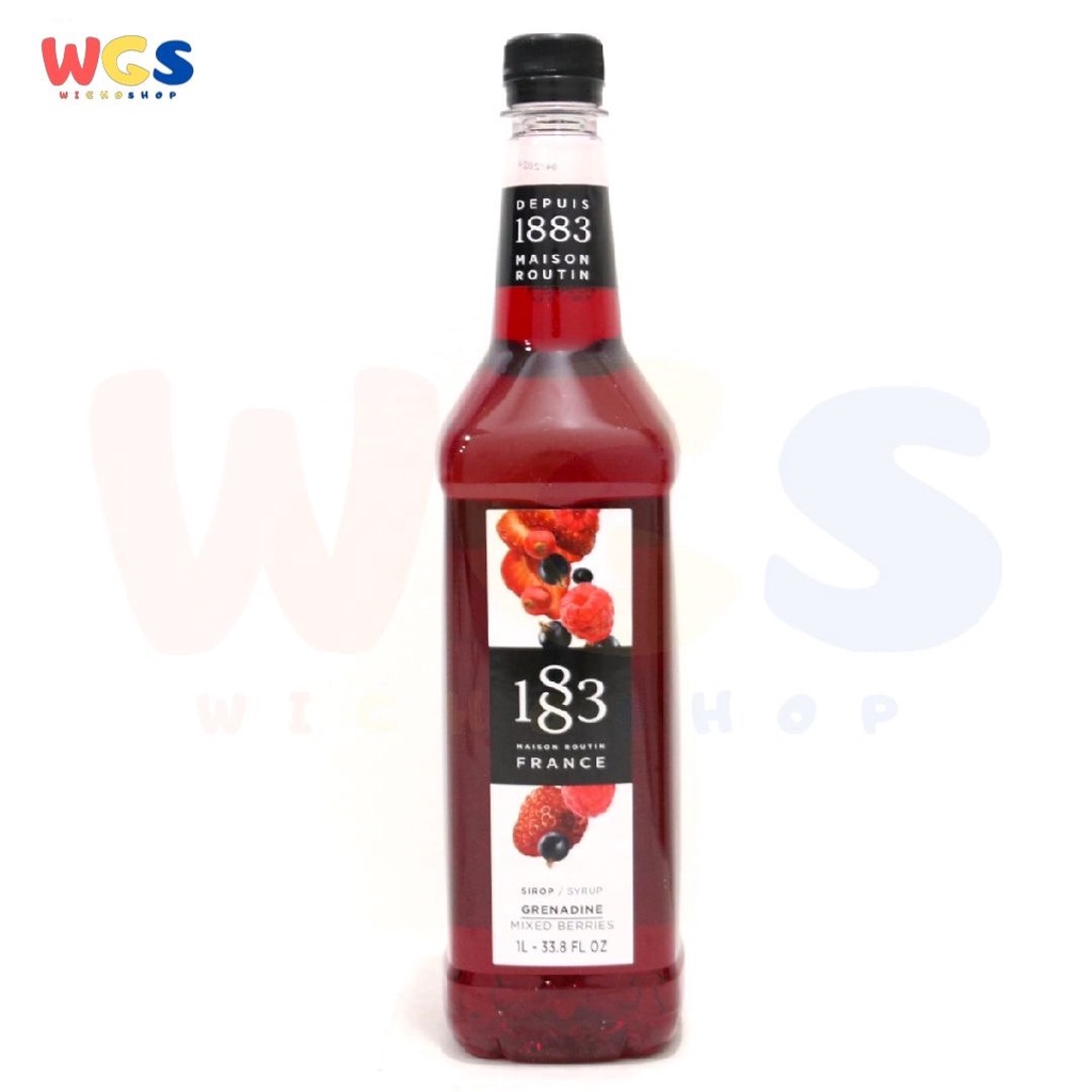 Syrup 1883 Maison Routin France Mixed Berries Flavored 33.8 fl oz 1ltr