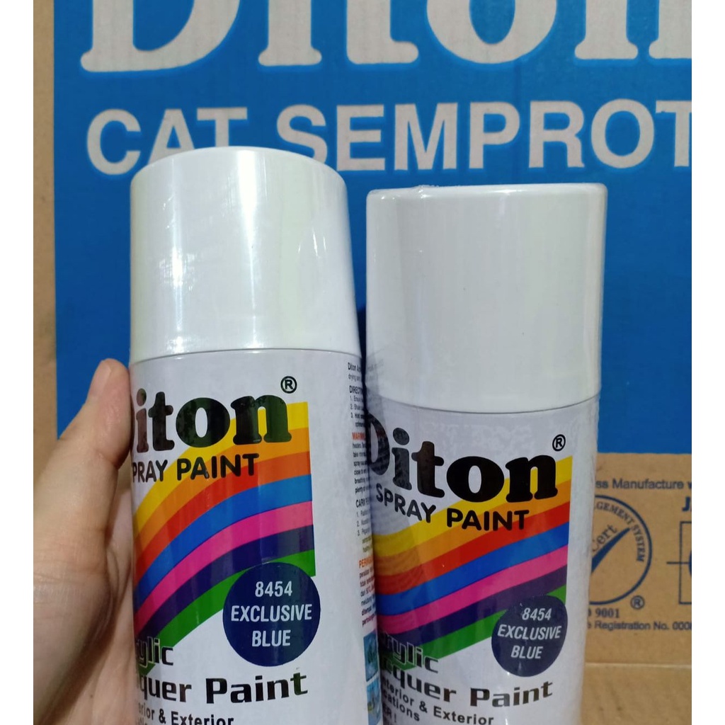 SOLID COLOURS DITON Spray Paint Acrylic Lacquer Paint Pilox Pilok Cat Semprot - 8454 EXCLUSIVE BLUE / BIRU TUA (300cc / 300ml)