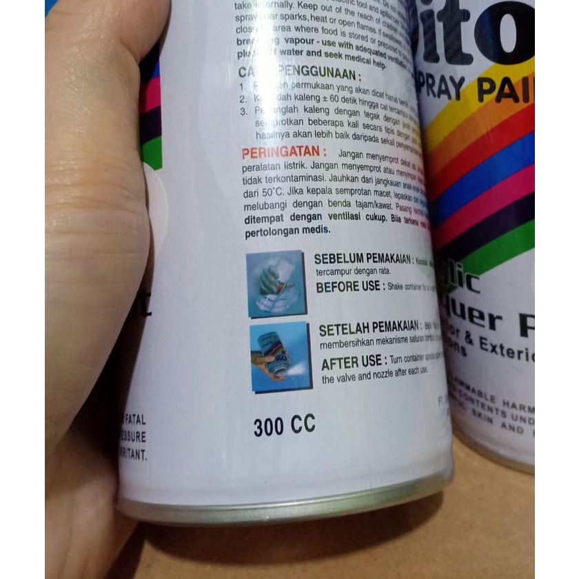 SOLID COLOURS DITON Spray Paint Acrylic Lacquer Paint Pilox Pilok Cat Semprot - 8459 EXECUTIVE GREY / ABU ABU MUDA (300cc / 300ml)