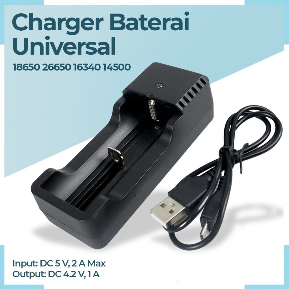 Spesial & Termurah Charger Baterai Universal 18650 26650 16340 14500 - NK-205 - Black Spesial & Term