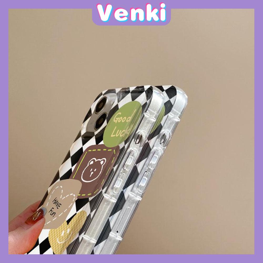 VENKI -For iPhone 11 iPhone Case Clear Case TPU Soft Case Airbag Shockproof Cute Cute Cartoon Bear Compatible with iPhone 14 13 Pro Max iPhone 12 Pro Max 11 7Plus 6Plus XR xs max