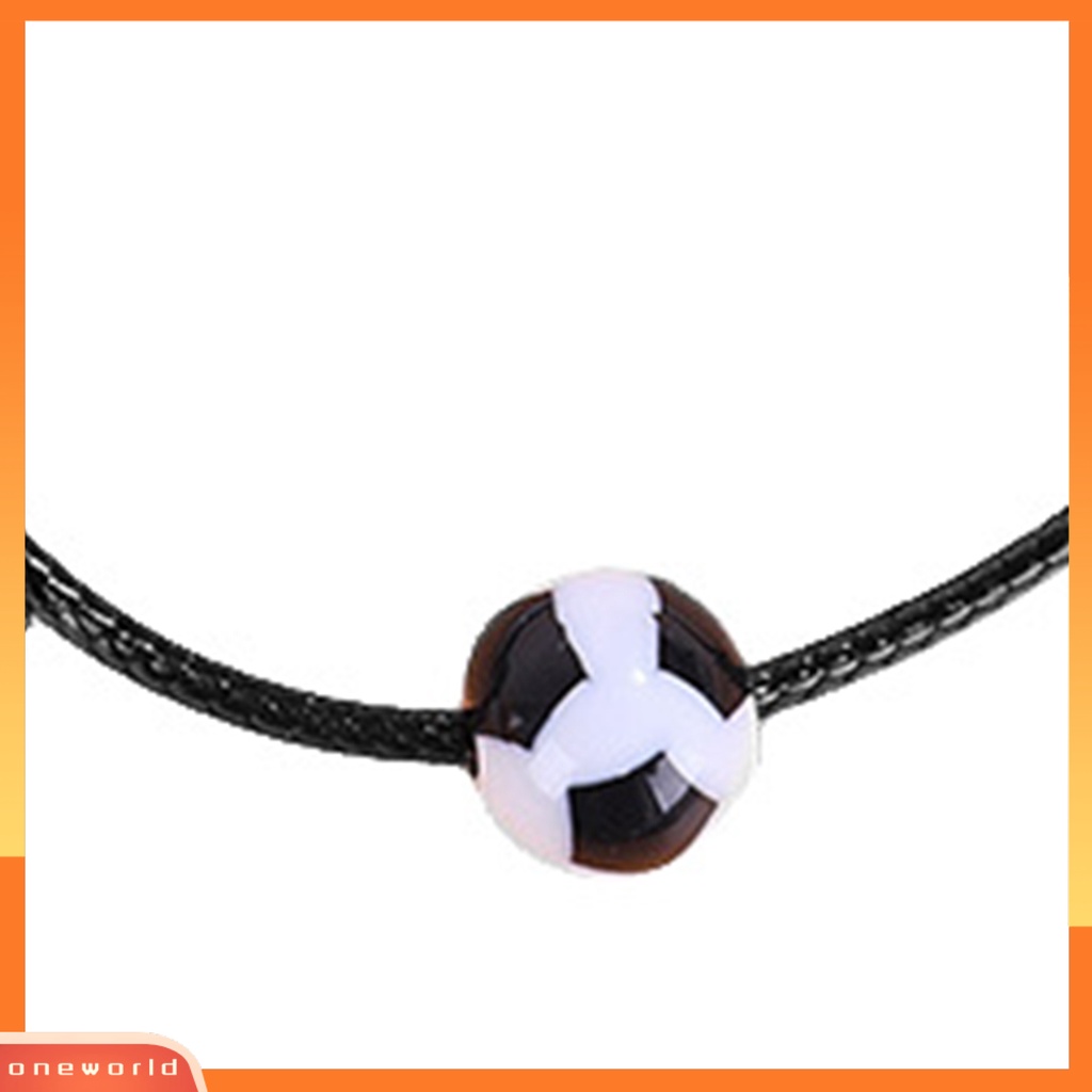 [EONE] Sprots Gelang Sepak Bola Dikepang Unisex Adjustable Wax Line Bracelet Fan Gift