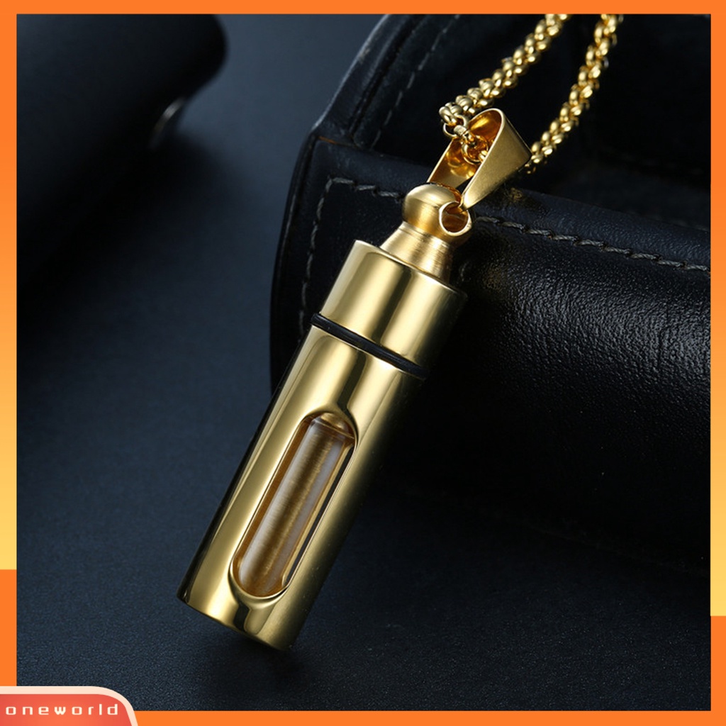 [EONE] Unisex Kalung Botol Parfum Dapat Dibuka Stainless Steel Ins Style Electroplating Necklace Fashion Jewelry