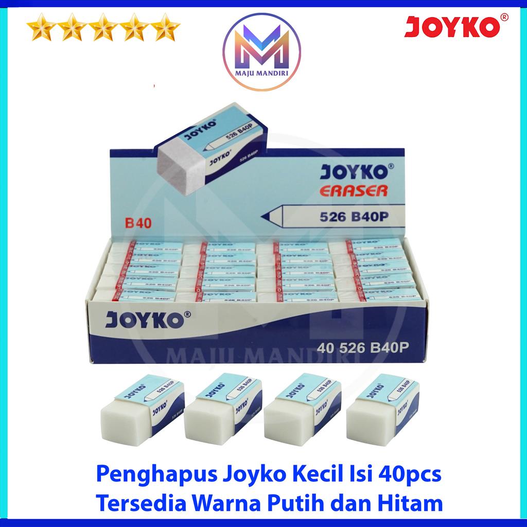 

Arm Penghapus Joyko B40 Putih Hitam / Eraser Isi 40 PCS Black White