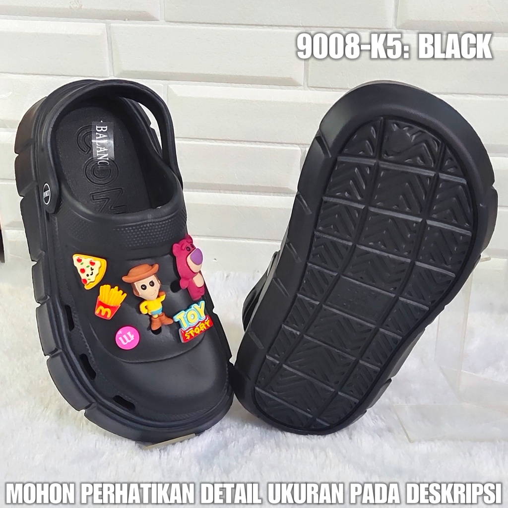 Sandal Kodok Perempuan 9008 K5 Bahan Karet Eva Rubber SDLWW