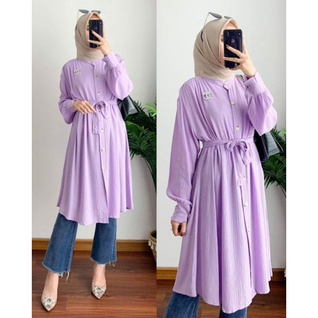 Tunik Amanda Terbaru Bahan Crincle