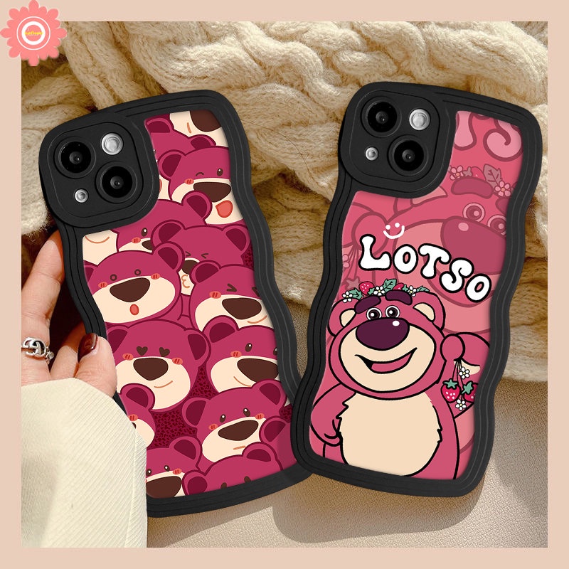 Casing Manyo Beruang Strawberry Untuk Redmi 12C 9A 9 10C 10A 9T A1 9C 10a1+Redmi Note9 11s 9s 8 11 10s 10 Pro POCO M3 X3 NFC Pro Mi 11T Pro Kartun Lucu Lembut Tpu Tepi Bergelombang Sarung