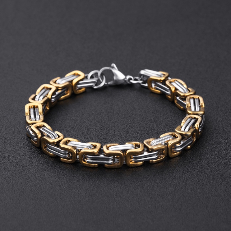 Eropa Amerika Perak Baja Titanium Kaisar Rantai Mendominasi Pria Keel Rantai Stainless Steel Tebal Handmade Rantai Sweater Chain