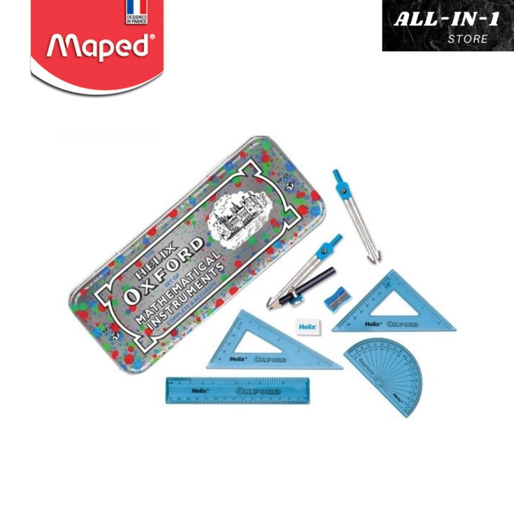 

Limited Edition - Helix Oxford Maths Set Splash - Hang Pack - Blue