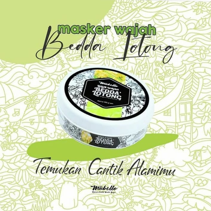 ✨LACIKOSME✨ MABELLO BEDDA LOTONG - LULUR WAJAH MABELLO LULUR HITAM 100GR BPOM ORIGINAL