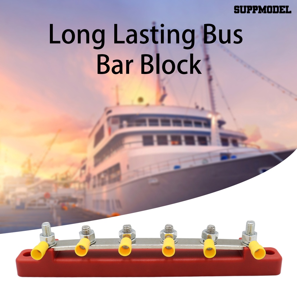 [SM Otomatis] 1set Bus Bar Blok Flame Retardant Base 4-Way 150A Heavy Duty Plug And Play Baris Tunggal Busbar Terminal Block Mobil Pasokan