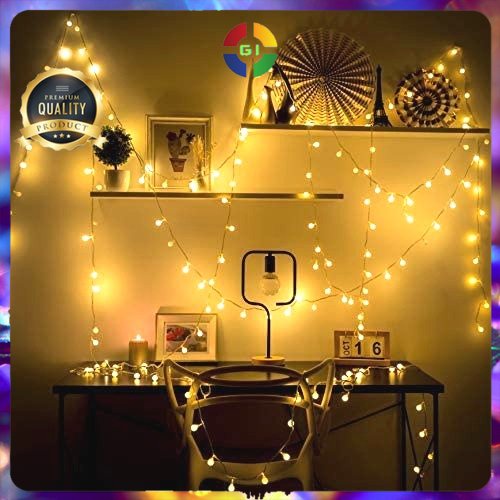 Lampu Hias Tumblr String Lights Solar 100 LED 8 Modes 12 Meter Warm White