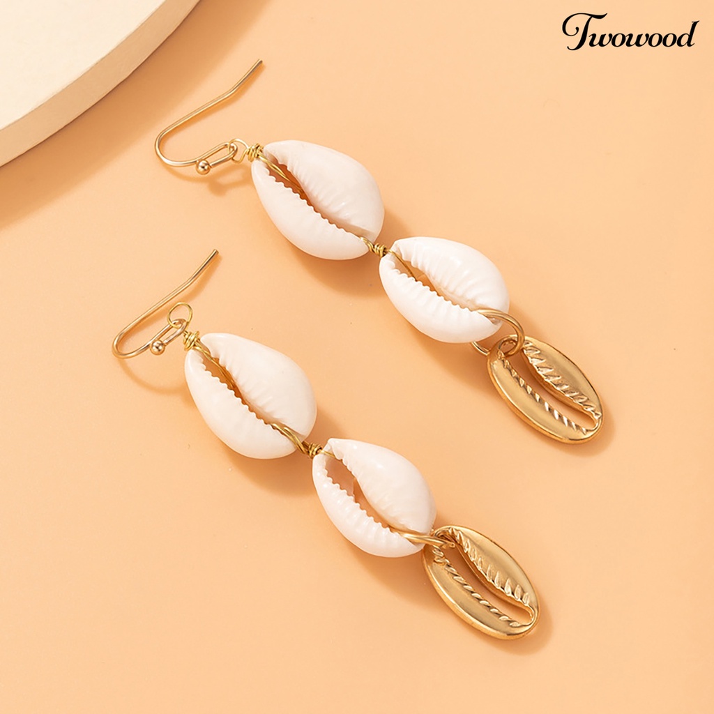 Twowood 1pasang Anting Kait Eye-catching Charming Alloy Stylish Women Menjuntai Earrings Perhiasan Hadiah Untuk Wanita