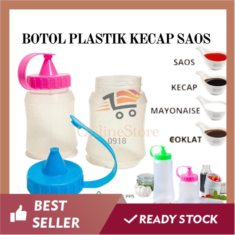 OS -B115- Botol Kecap Saus - Botol Isi Ulang - Wadah Kecap dan Saus - Botol Plastik Kecap
