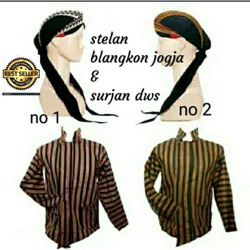 Lurik SURJAN LURIK//SET BAJU LURIK+BLANGKON JOGJA SLIWIR//BAJU ADAT JAWA//BAJU LURIK JAWA