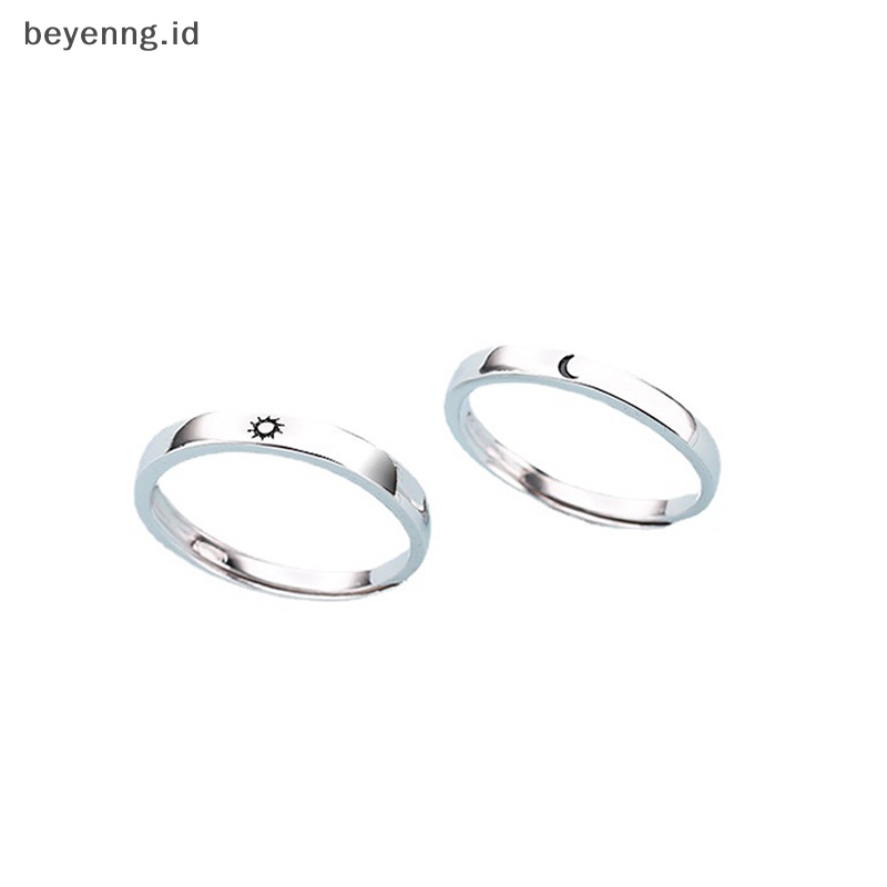 Beyen Fashion Opening Adjustable Sun Moon Couple Rings Untuk Hadiah Ulang Tahun Pernikahan ID