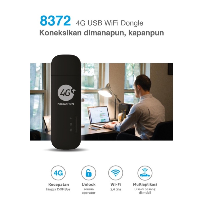 USB MODEM WIFI WINGLE E8372 SPEED 4G LTE Wi-Fi DONGLE (UNLOCK) - E8372 TSEL 14GB