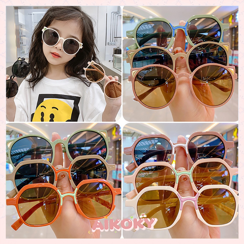 Aikoky Kacamata Hitam Fashion Korea Anak Perempuan Laki Laki Kids Sunglasses