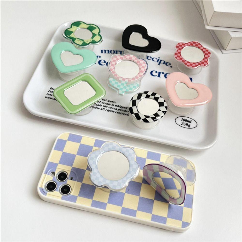 Fishstick Bunga Cermin Ponsel Holder Lucu 1pc Kartun 3d Lipat Ditarik Dukungan Smartphone Ponsel Stand Grip Tok Dukungan Berbentuk Khusus Airbag Bracket