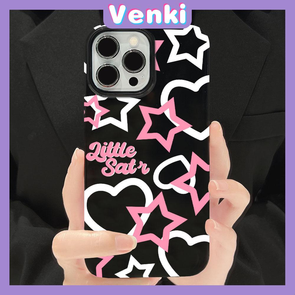 VENKI - For iPhone 11 iPhone Case Black Glossy TPU Soft Case Shockproof Protection Camera Cute Love Rabbit Compatible with iPhone 14 13 Pro max 12 Pro Max xr xs max 7Plus 8Plus