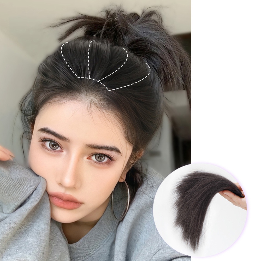 Alami Meningkatkan Volume Rambut Berbulu Wig Potongan Tak Terlihat Mulus Wanita Tinggi Tengkorak Top Rambut Wig Aksesoris