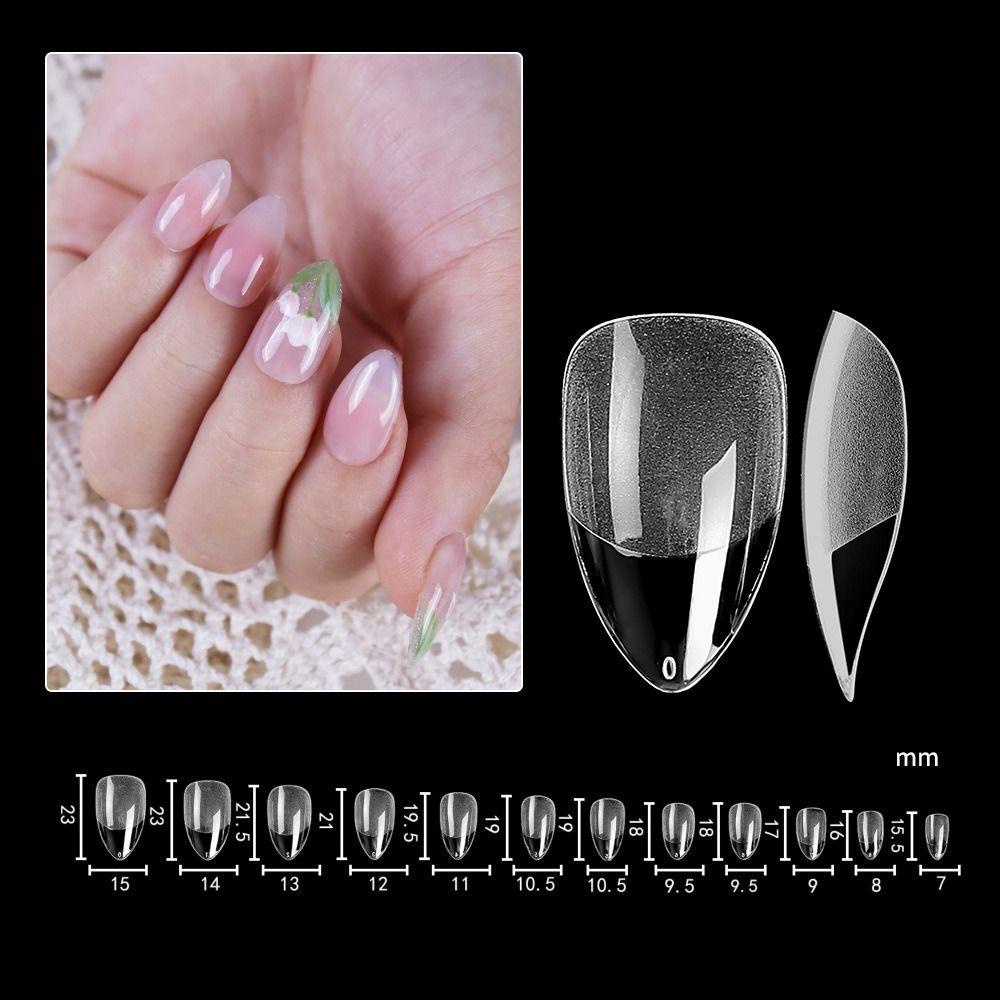 Mxbeauty Piring Kuku Dilepas DIY Ultra-Tipis Transparan Tanpa Jejak Manicure Dekorasi Kuku Palsu