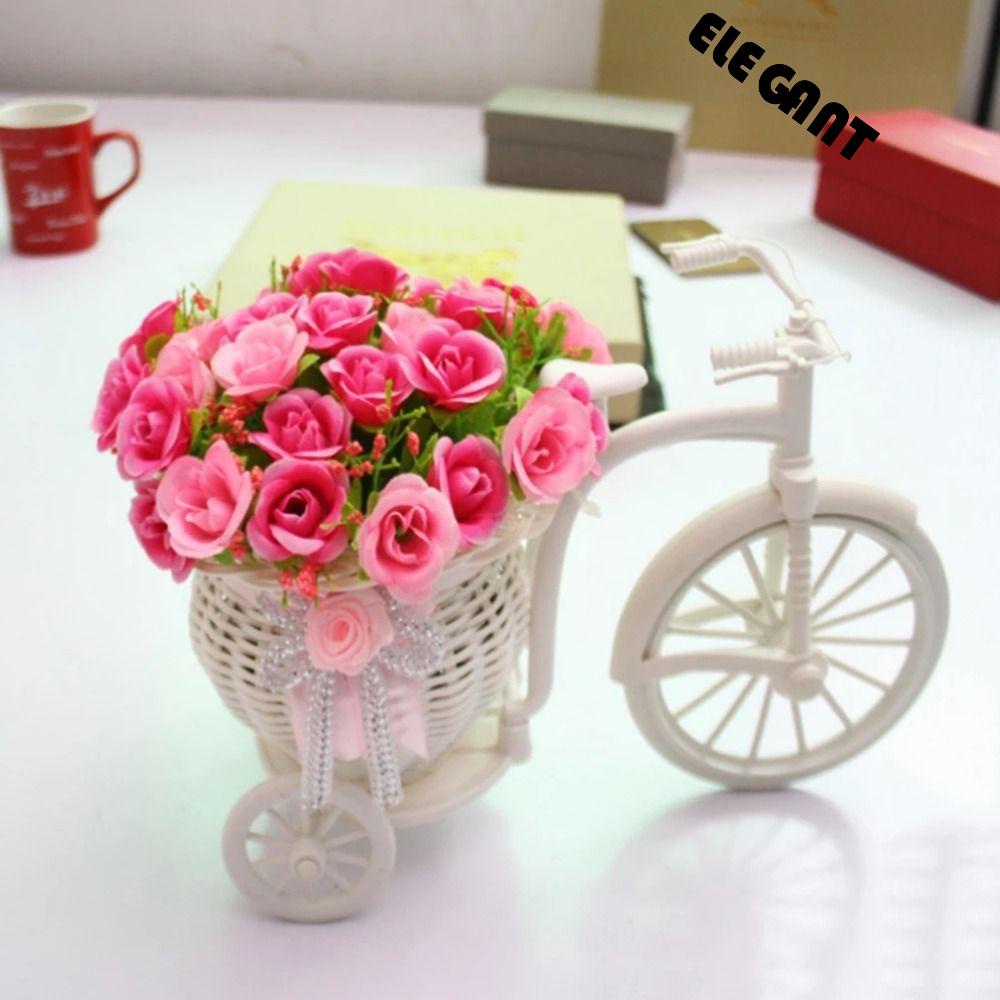 [Elegan] Sepeda Keranjang Bunga Lucu Kreatif Desain Sepeda Roda Tiga Alat Peraga Menembak Rangkaian Bunga Pernikahan Dekorasi Pot Bunga Sepeda Hias Desktop Ornamen