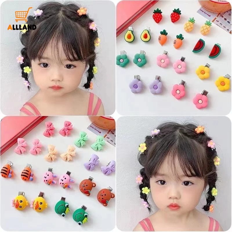 Musim Panas Lucu Buah Bunga Akrilik Alloy Jepit Rambut/Kartun Ikatan Simpul Duckbill Hair Clip/Aksesoris Rambut Anak Populer