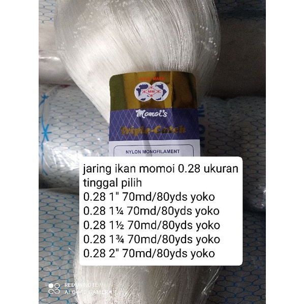 Jaring Ikan momoi 0.28 ukuran tinggal pilih jaring momoi jaring bahan jala jaring bahan anco jaring 