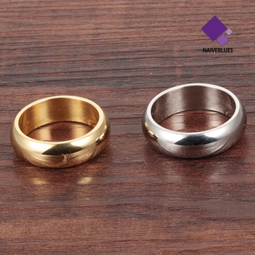 &lt; Naiveblues &gt; Pria/'s Wanita' s 6mm Baja Titanium Pernikahan Band Cincin Hadiah Pesta Us