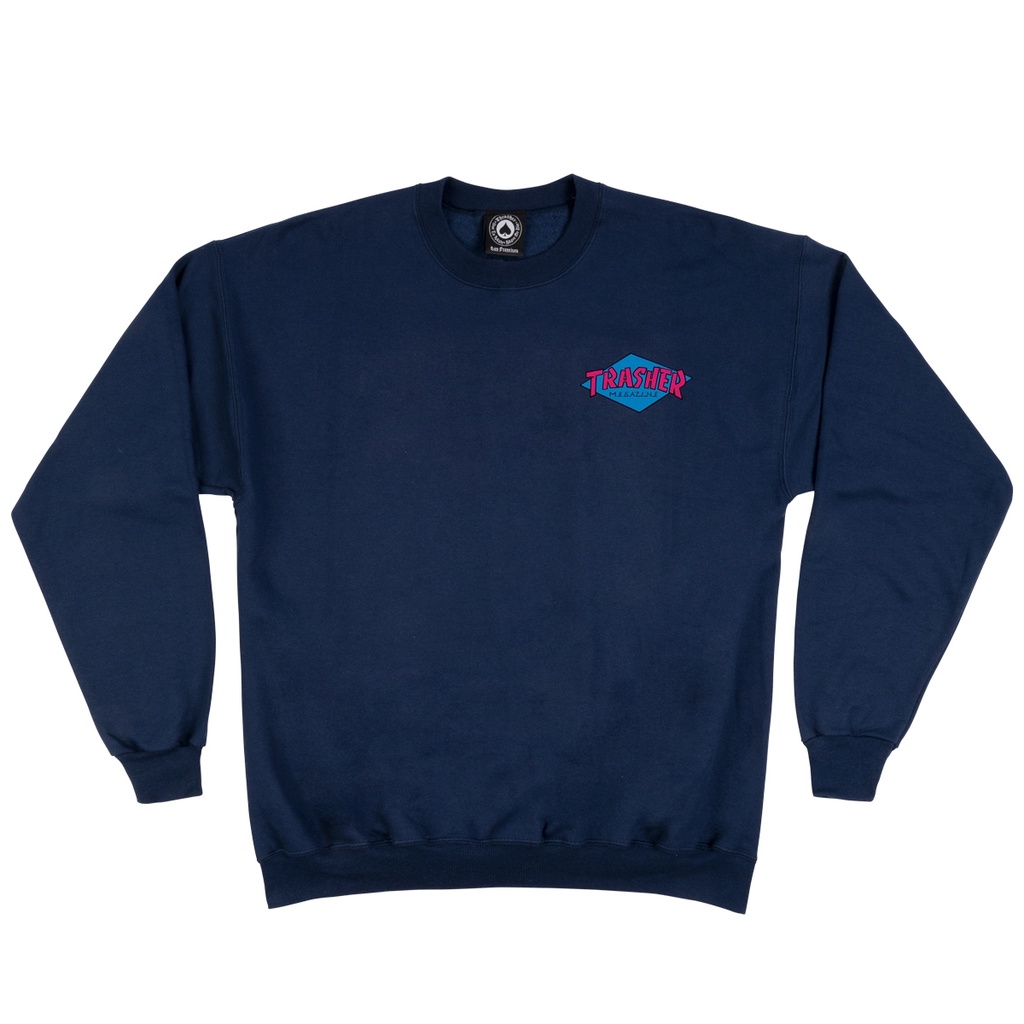 Thrasherr TRASHER Hurricane Navy Crewneck